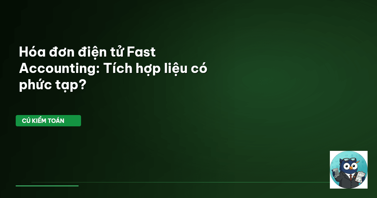 tích hợp hóa đơn điện tử Fast Accounting