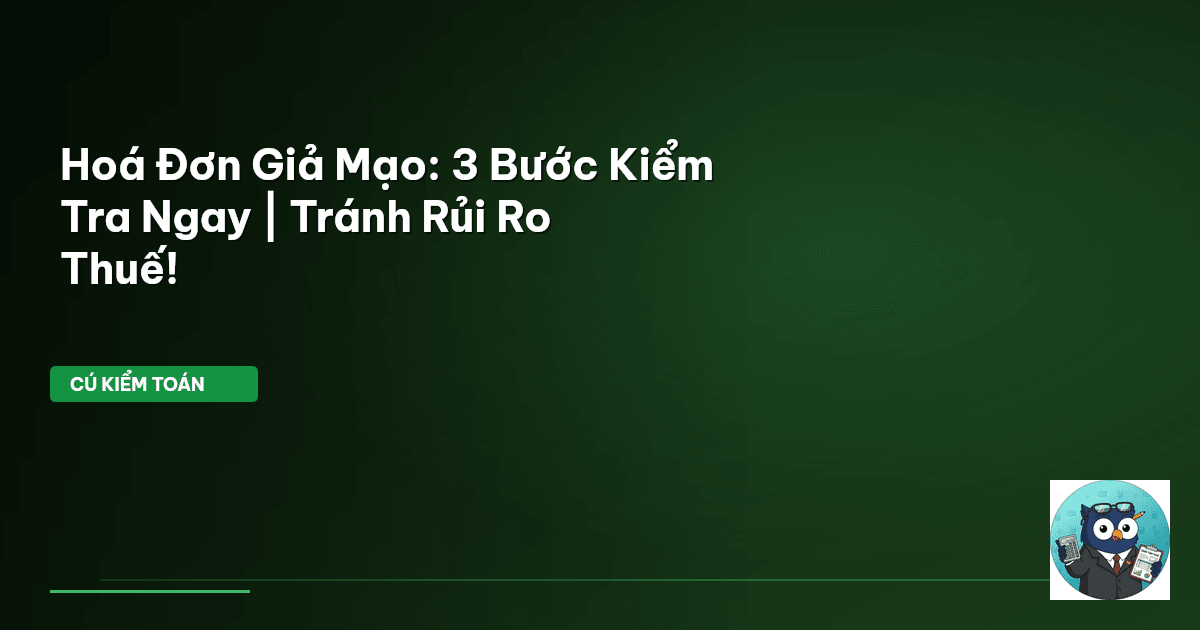 hóa đơn giả mạo