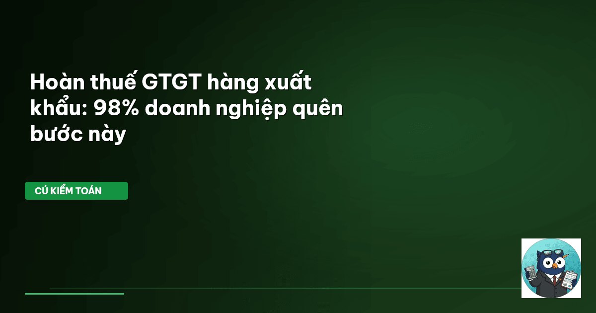 hoàn thuế GTGT