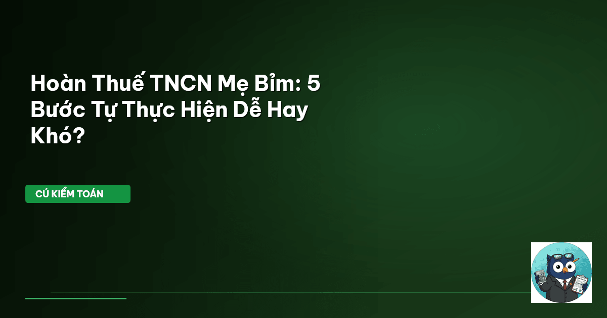 hoàn thuế TNCN mẹ bỉm