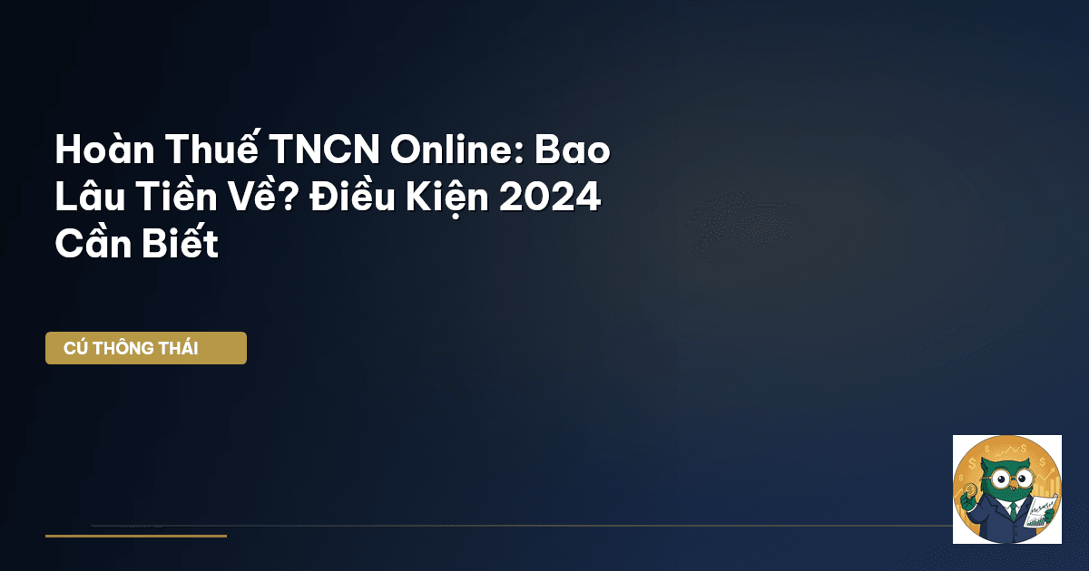 Hoàn Thuế TNCN Online: Bao Lâu Tiền Về? Điều Kiện 2024 Cần Biết