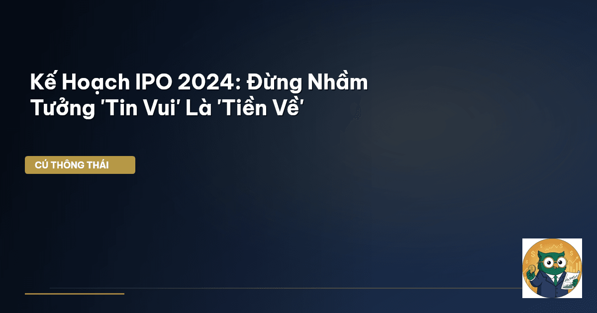 Kế Hoạch IPO 2024: Đừng Nhầm Tưởng 'Tin Vui' Là 'Tiền Về'