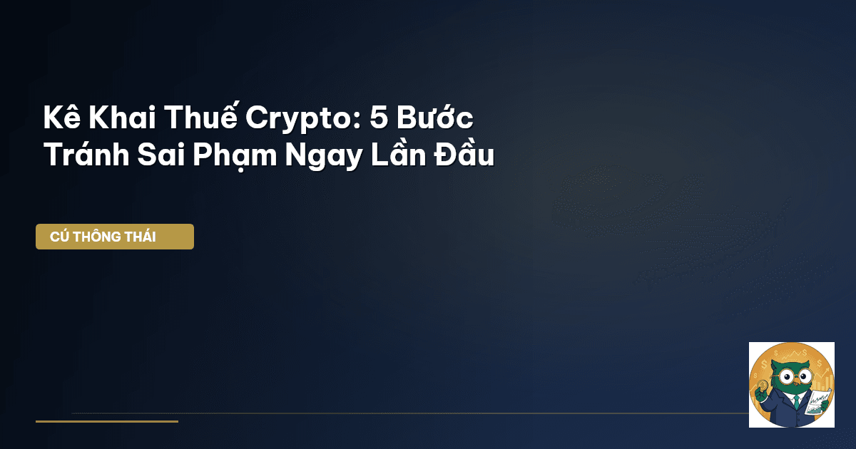 Kê Khai Thuế Crypto: 5 Bước Tránh Sai Phạm Ngay Lần Đầu