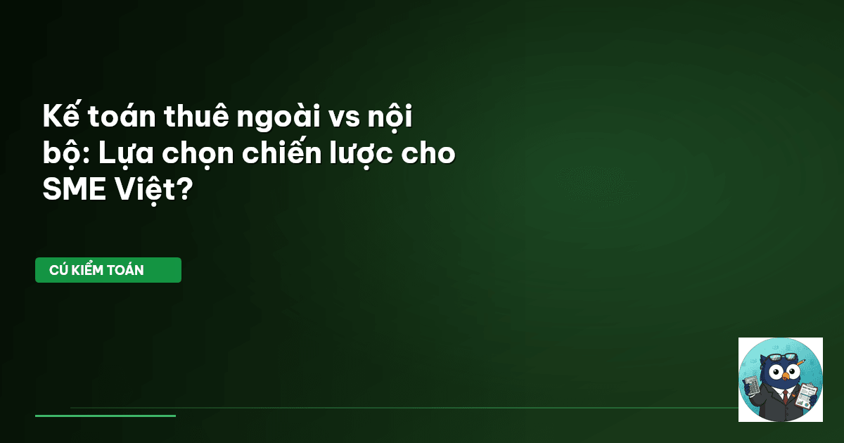 Kế toán thuê ngoài vs nội bộ: Lựa chọn chiến lược cho SME Việt?