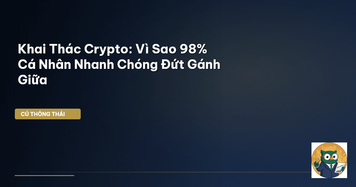 Khai Thác Crypto: Vì Sao 98% Cá Nhân Nhanh Chóng “Đứt Gánh Giữa