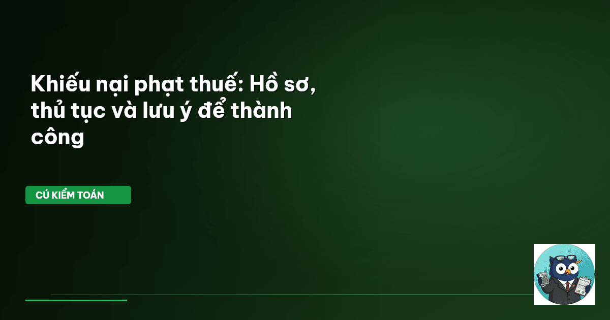 khiếu nại phạt thuế