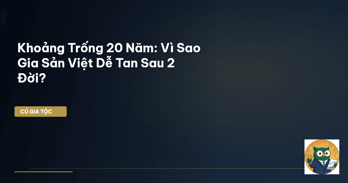 Khoảng Trống 20 Năm: Vì Sao Gia Sản Việt Dễ Tan Sau 2 Đời?