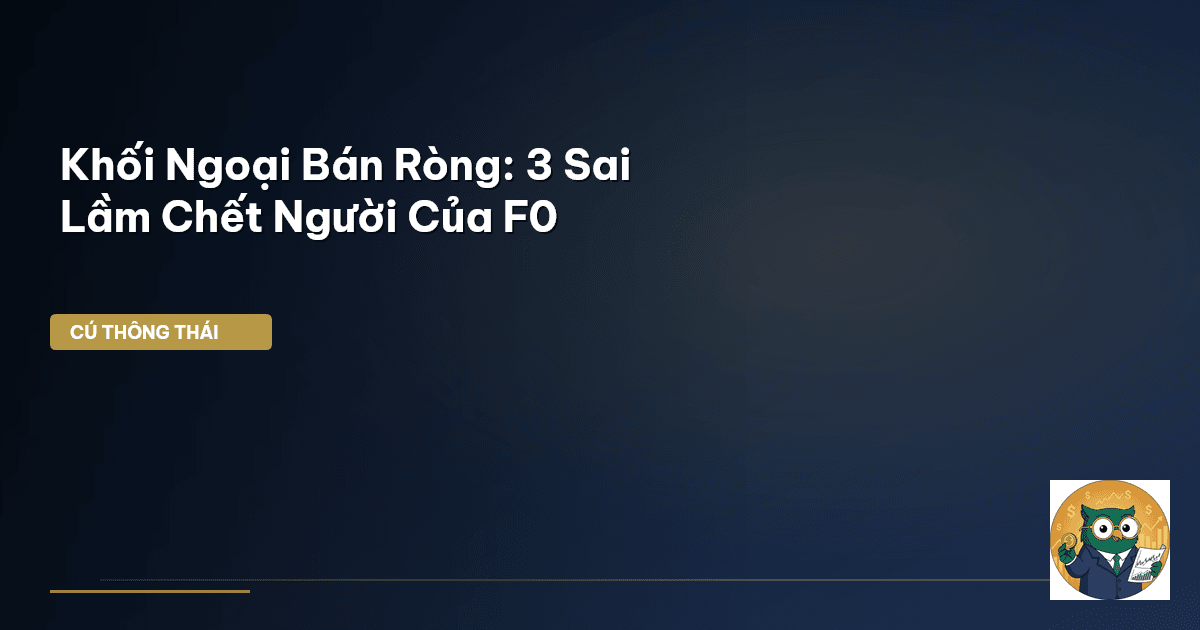Khối Ngoại Bán Ròng: 3 Sai Lầm Chết Người Của F0