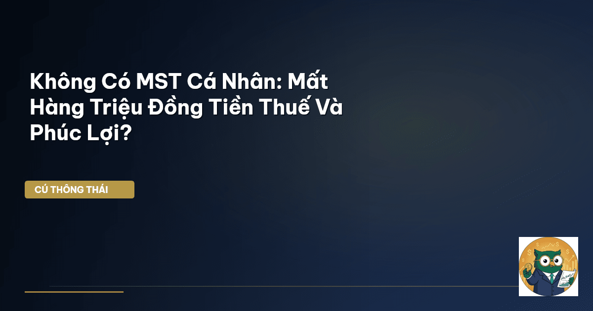 Không Có MST Cá Nhân: Mất Hàng Triệu Đồng Tiền Thuế Và Phúc Lợi?