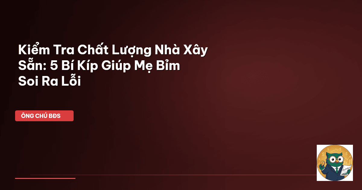 kiểm tra nhà xây sẵn