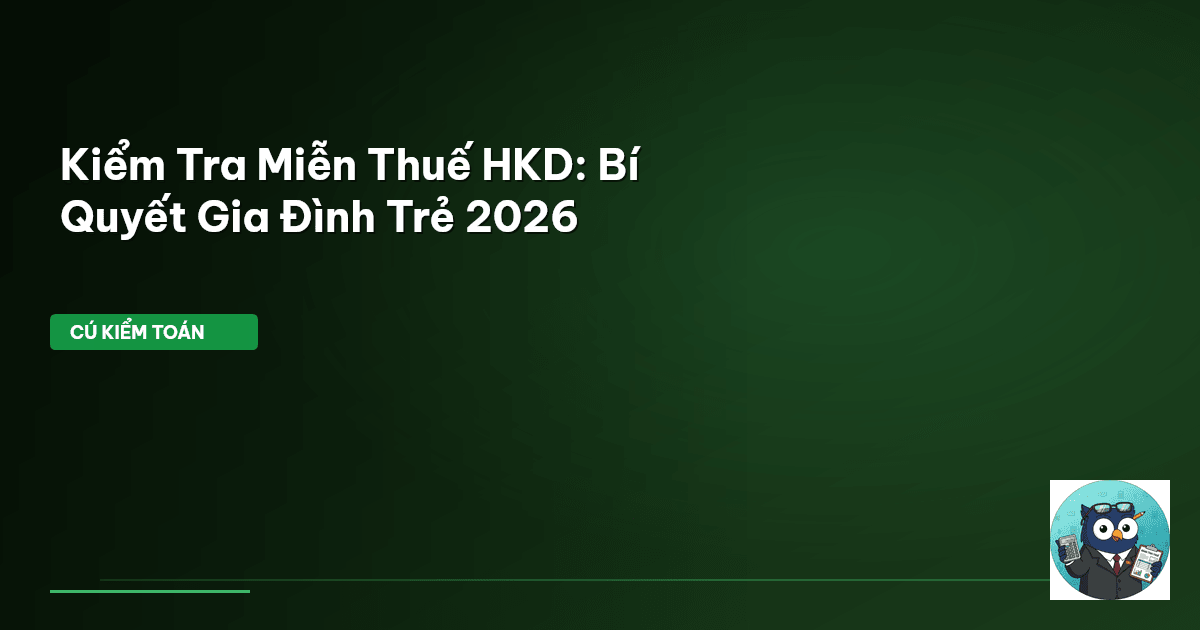 kiểm tra miễn thuế hộ kinh doanh