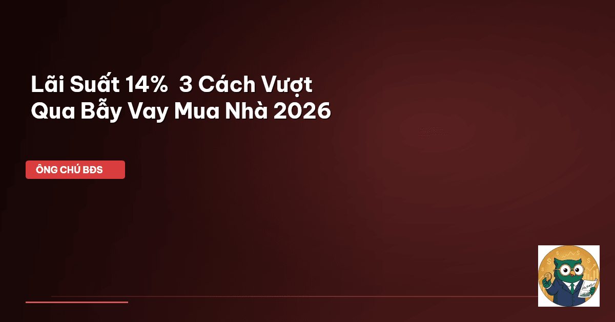 Lãi Suất 14% – 3 Cách Vượt Qua ‘Bẫy’ Vay Mua Nhà 2026