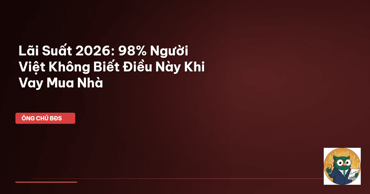 Lãi Suất 2026: 98% Người Việt Không Biết Điều Này Khi Vay Mua Nhà