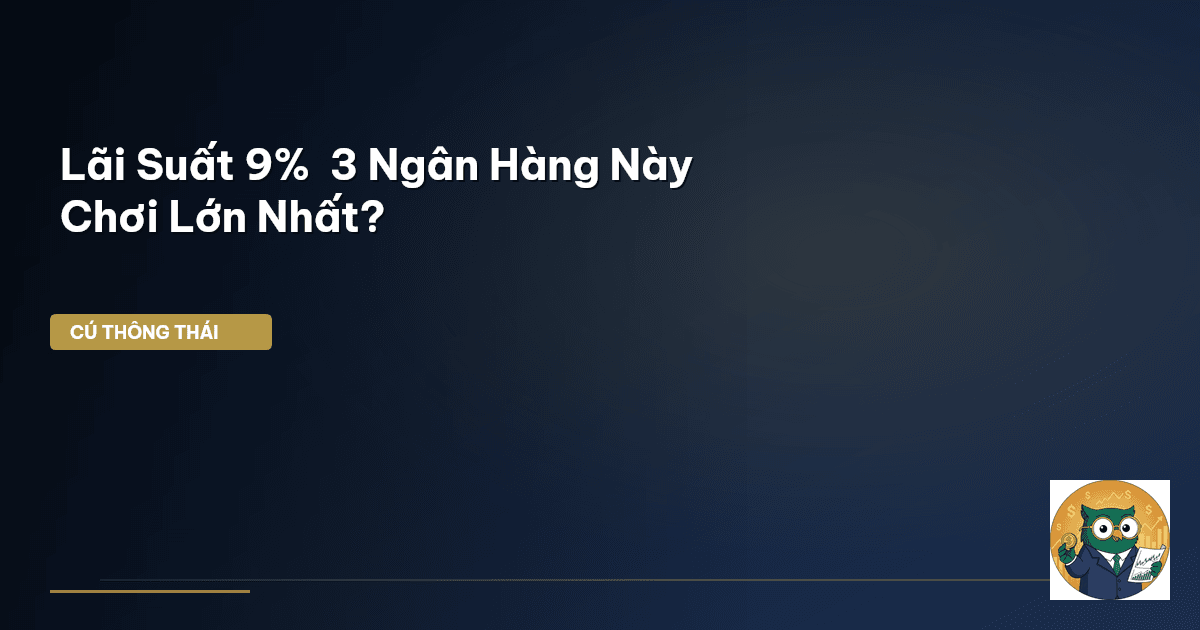 Lãi Suất 9% – 3 Ngân Hàng Này ‘Chơi Lớn’ Nhất?