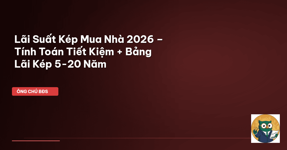 Lãi Suất Kép Mua Nhà 2026 – Tính Toán Tiết Kiệm + Bảng Lãi Kép 5-20 Năm