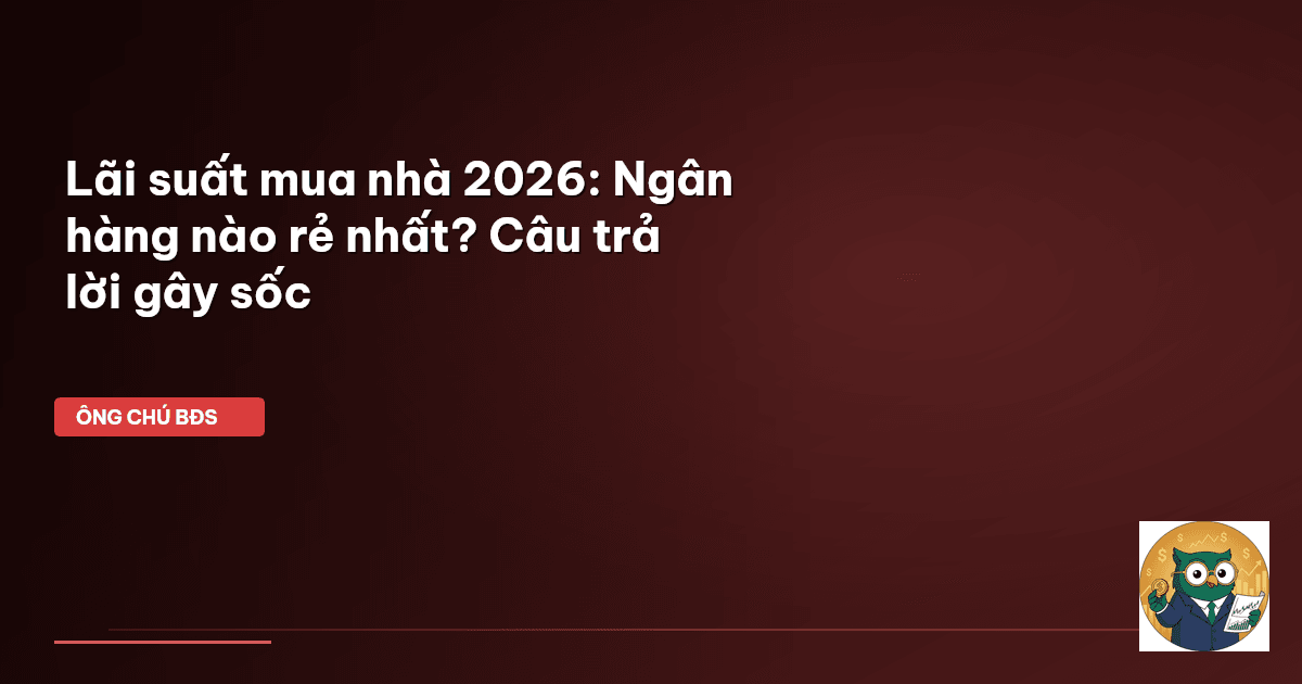 Lãi suất mua nhà 2026: Ngân hàng nào rẻ nhất? Câu trả lời gây sốc
