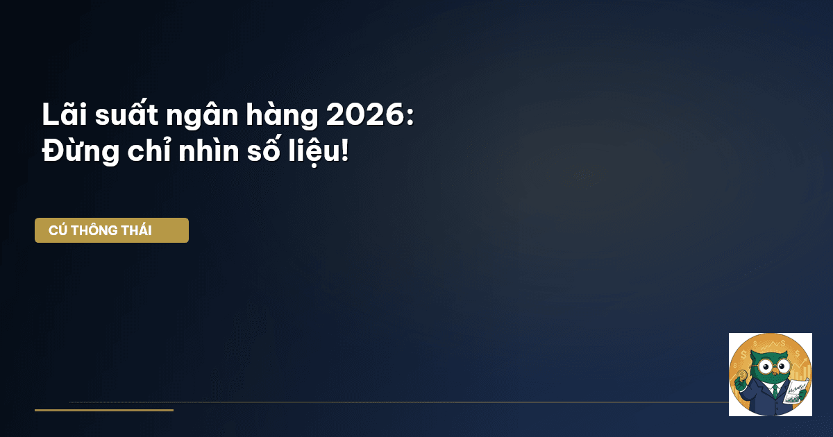 Lãi suất ngân hàng 2026: Đừng chỉ nhìn số liệu!