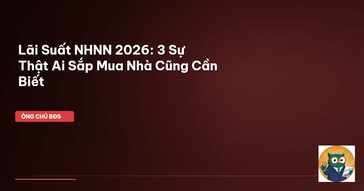Lãi Suất NHNN 2026: 3 Sự Thật Ai Sắp Mua Nhà Cũng Cần Biết