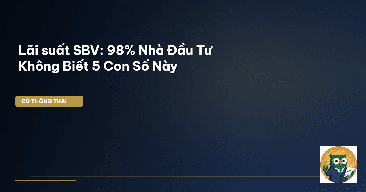Lãi suất SBV: 98% Nhà Đầu Tư Không Biết 5 Con Số Này