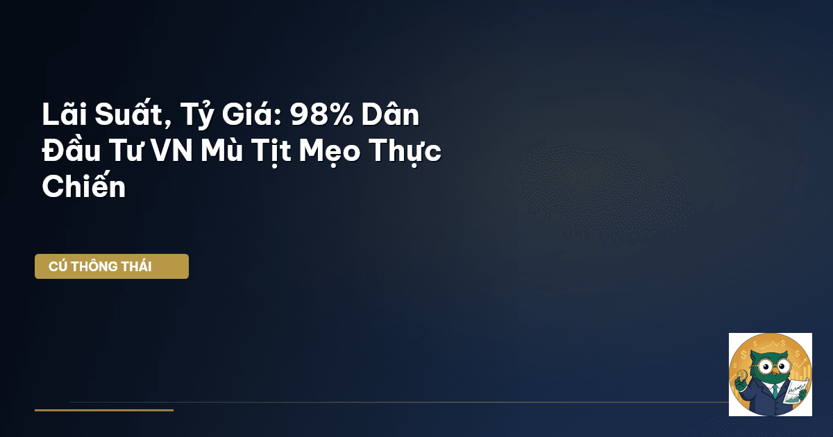 Lãi Suất, Tỷ Giá: 98% Dân Đầu Tư VN ‘Mù Tịt’ Mẹo Thực Chiến