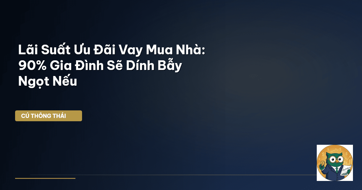 Lãi Suất Ưu Đãi Vay Mua Nhà: 90% Gia Đình Sẽ Dính ‘Bẫy Ngọt’ Nếu
