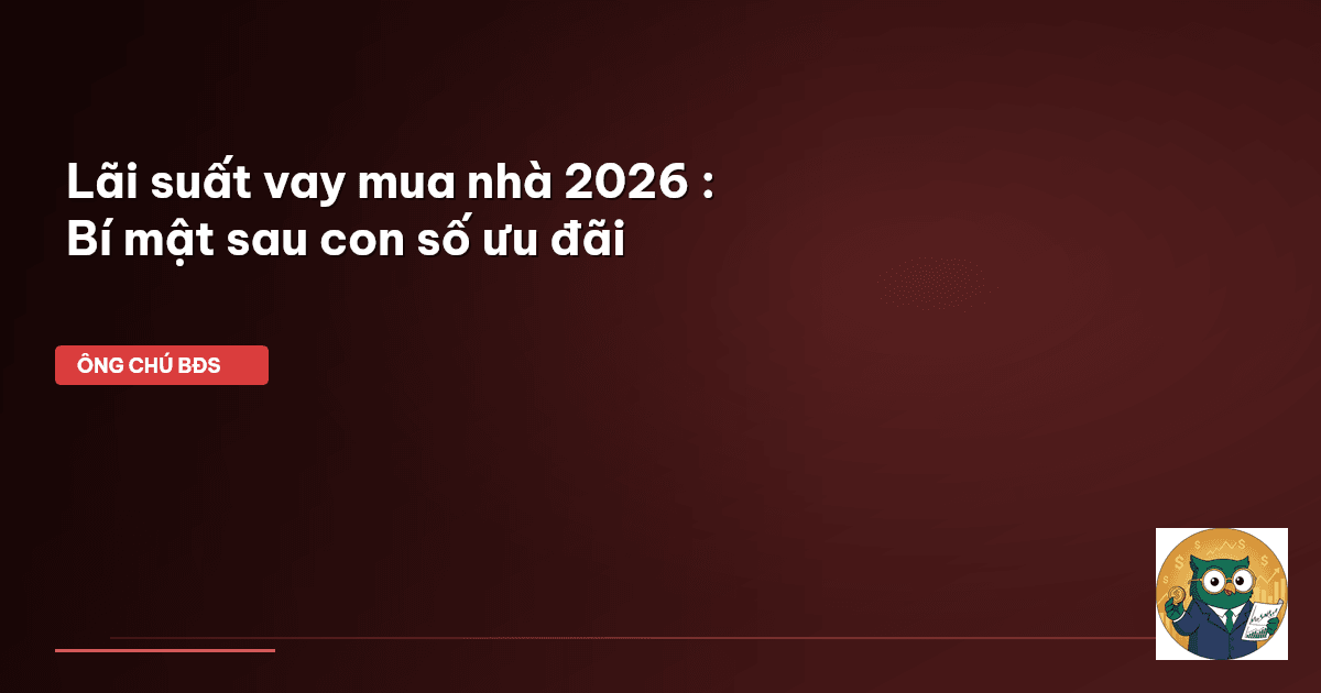 lãi suất vay mua nhà 2026