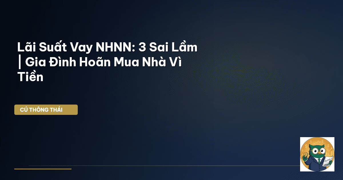 Lãi Suất Vay NHNN: 3 Sai Lầm | Gia Đình Hoãn Mua Nhà Vì Tiền