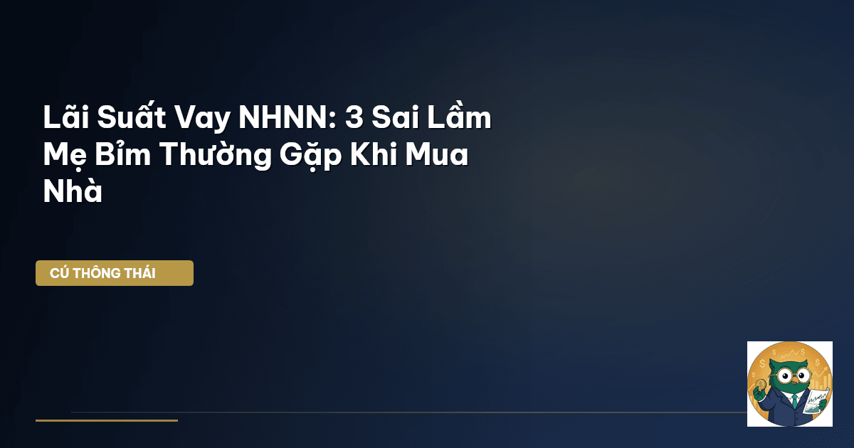 Lãi Suất Vay NHNN: 3 Sai Lầm Mẹ Bỉm Thường Gặp Khi Mua Nhà