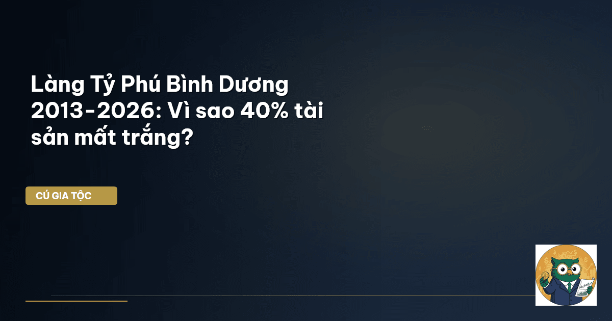 Làng Tỷ Phú Bình Dương 2013-2026: Vì sao 40% tài sản mất trắng?