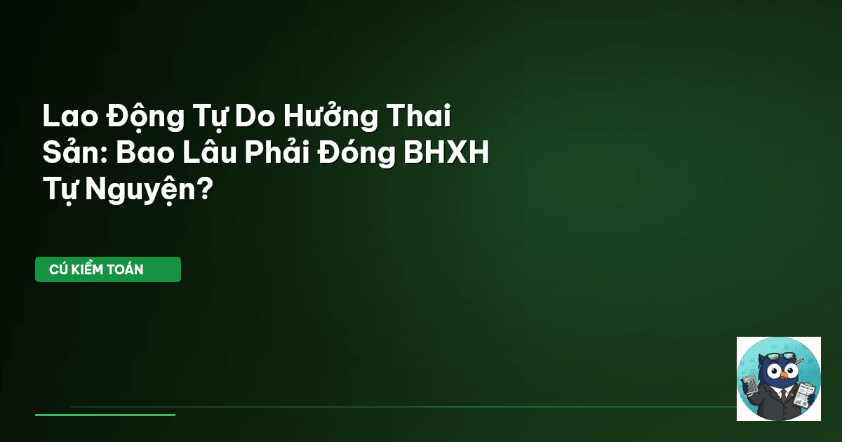 Lao Động Tự Do Hưởng Thai Sản: Bao Lâu Phải Đóng BHXH Tự Nguyện?
