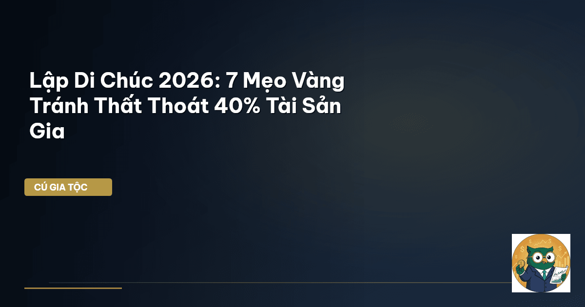 Lập Di Chúc 2026: 7 Mẹo Vàng – Tránh Thất Thoát 40% Tài Sản Gia