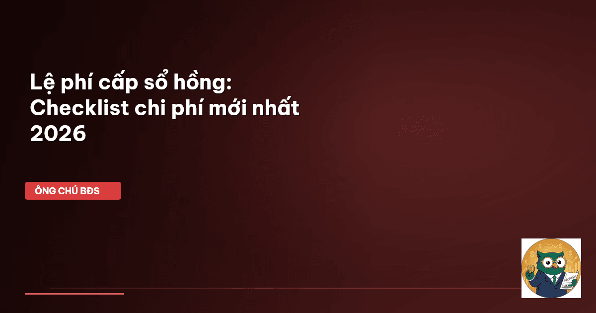 lệ phí cấp sổ hồng