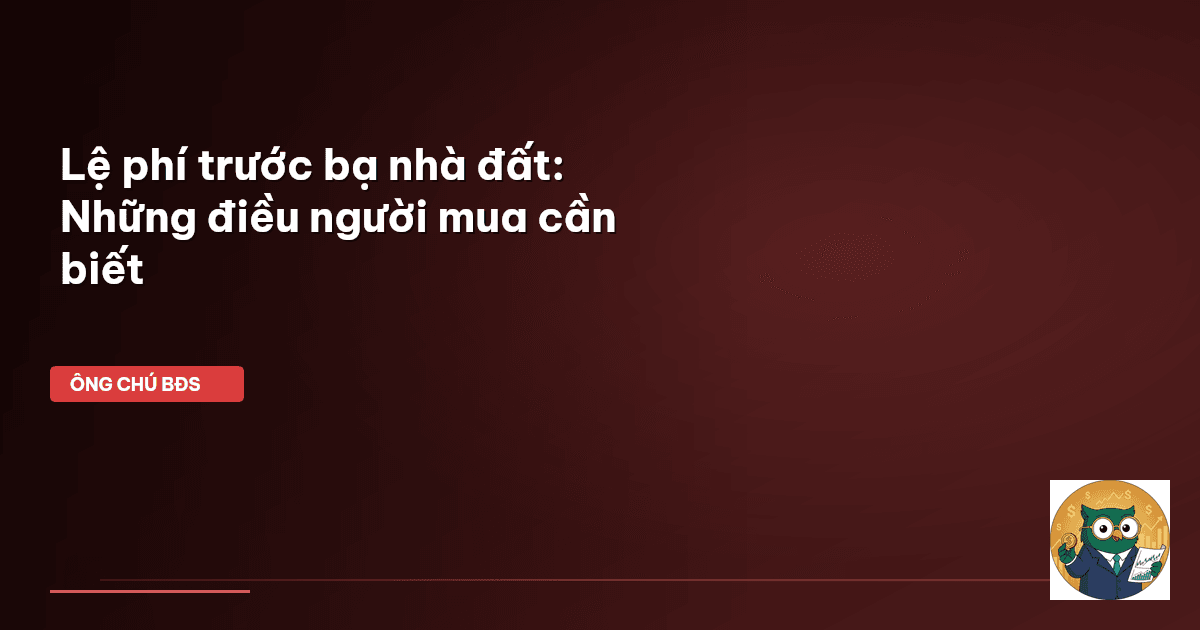 lệ phí trước bạ