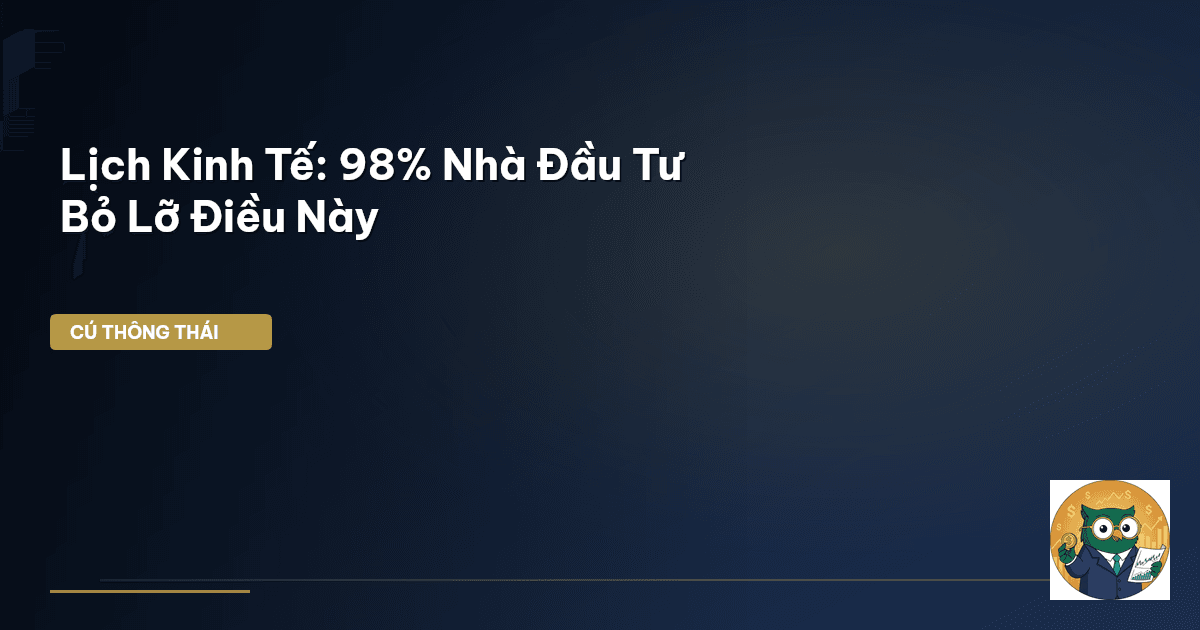 Lịch Kinh Tế: 98% Nhà Đầu Tư Bỏ Lỡ Điều Này