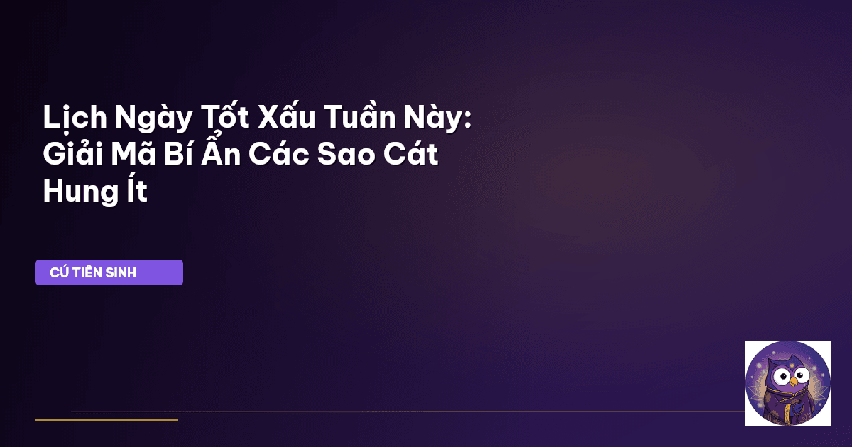 lịch ngày tốt xấu