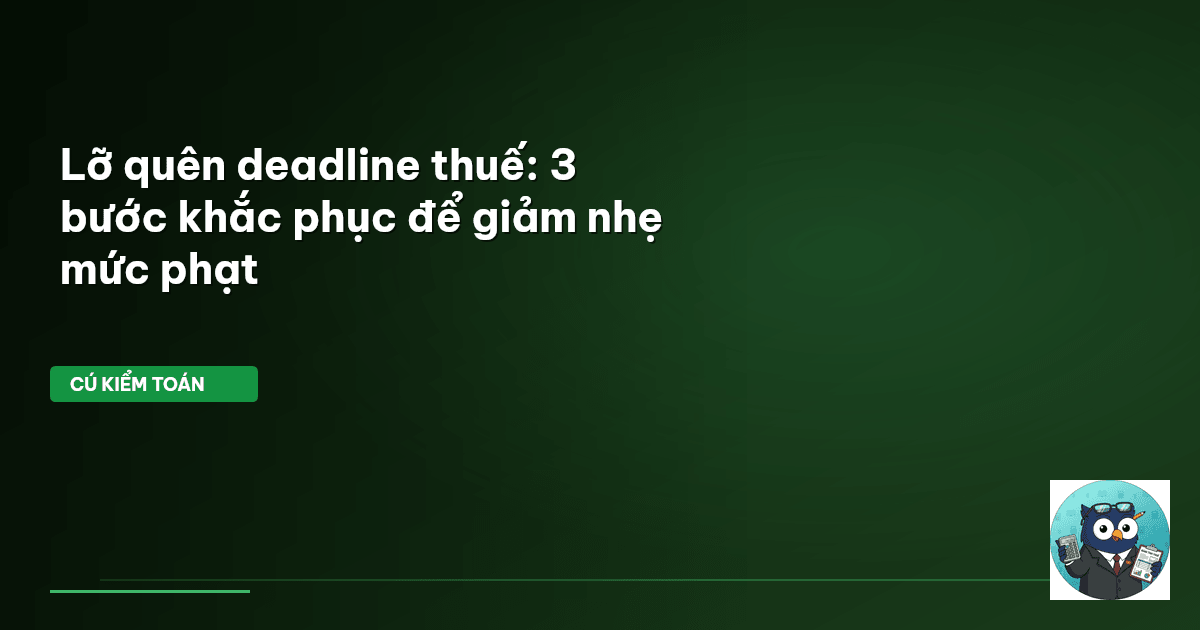 lỡ quên deadline thuế