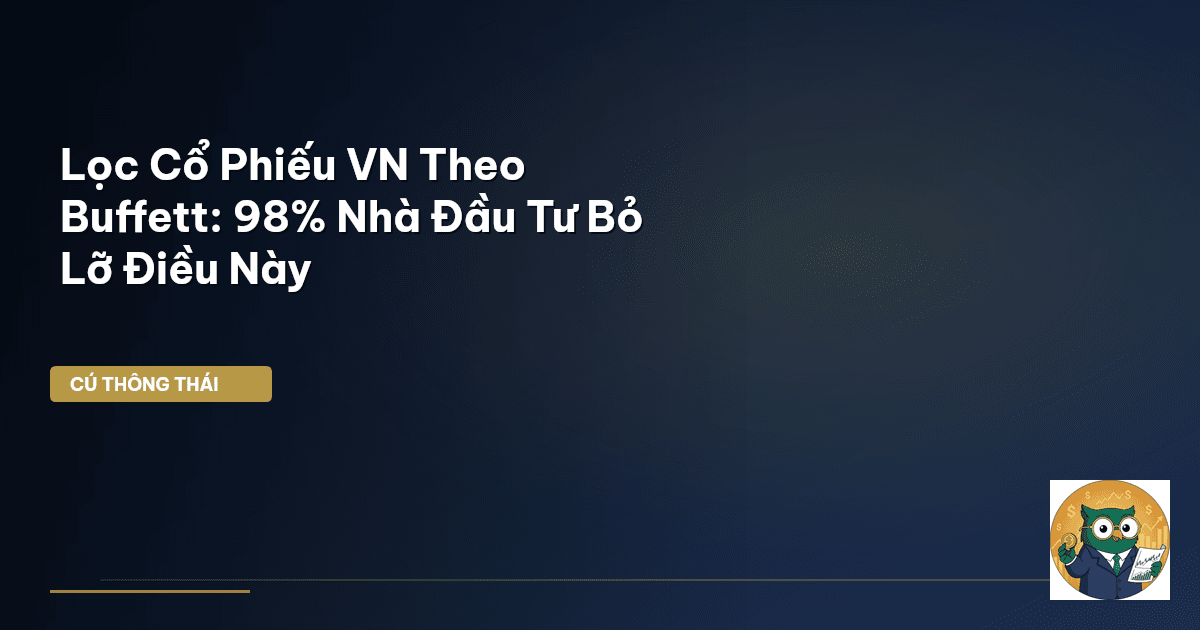 Lọc Cổ Phiếu VN Theo Buffett: 98% Nhà Đầu Tư Bỏ Lỡ Điều Này