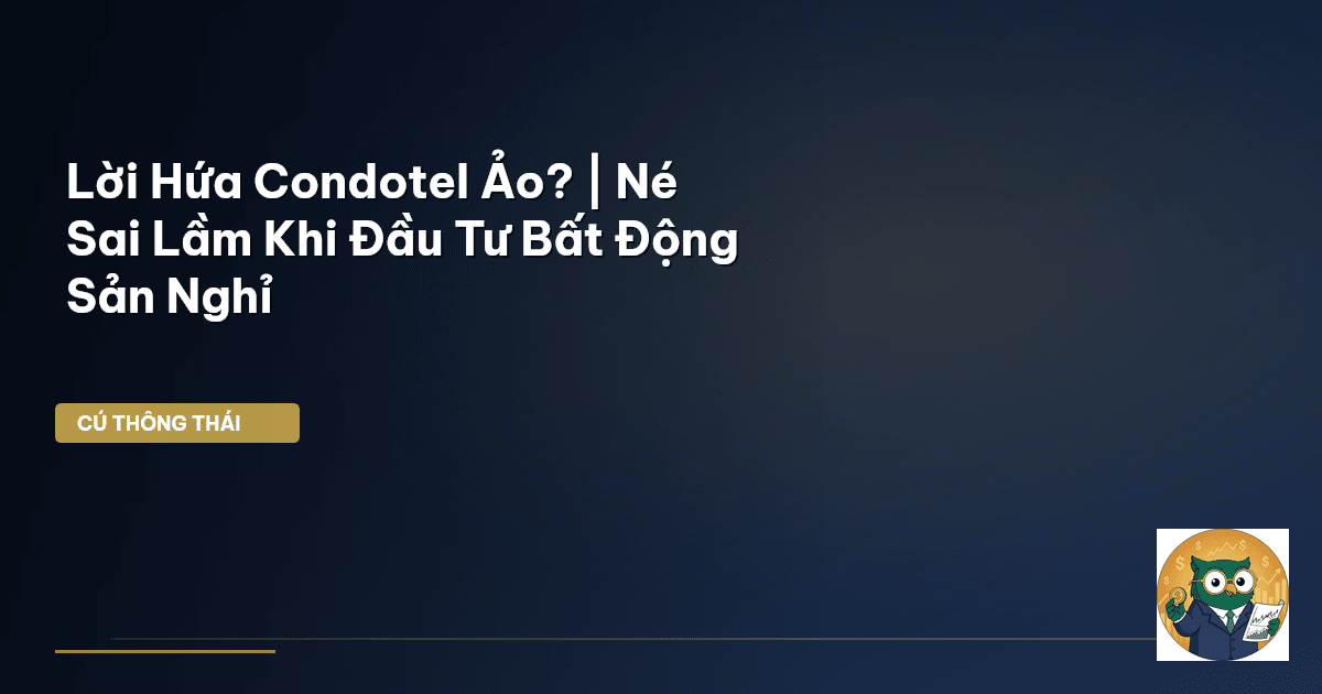 Lời Hứa Condotel Ảo? | Né Sai Lầm Khi Đầu Tư Bất Động Sản Nghỉ