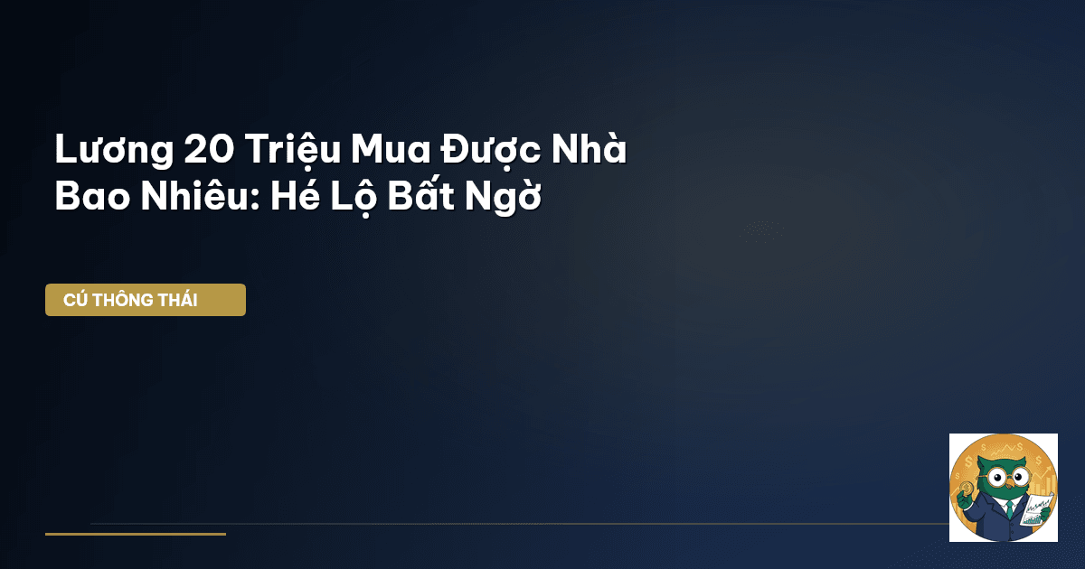 Lương 20 Triệu Mua Được Nhà Bao Nhiêu: Hé Lộ Bất Ngờ