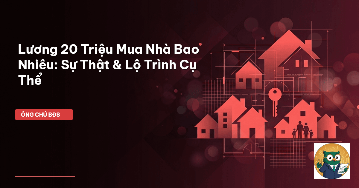 Lương 20 Triệu Mua Nhà Bao Nhiêu: Sự Thật & Lộ Trình Cụ Thể