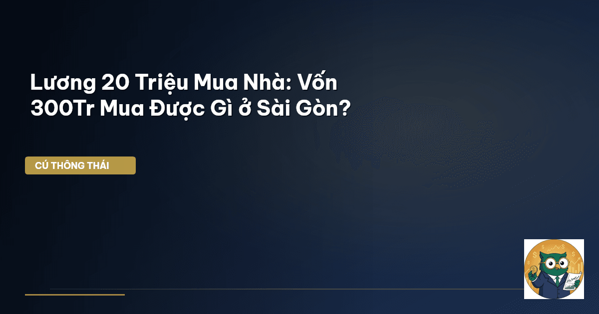 Lương 20 Triệu Mua Nhà: Vốn 300Tr Mua Được Gì ở Sài Gòn?