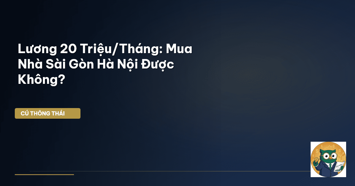 Lương 20 Triệu/Tháng: Mua Nhà Sài Gòn Hà Nội Được Không?