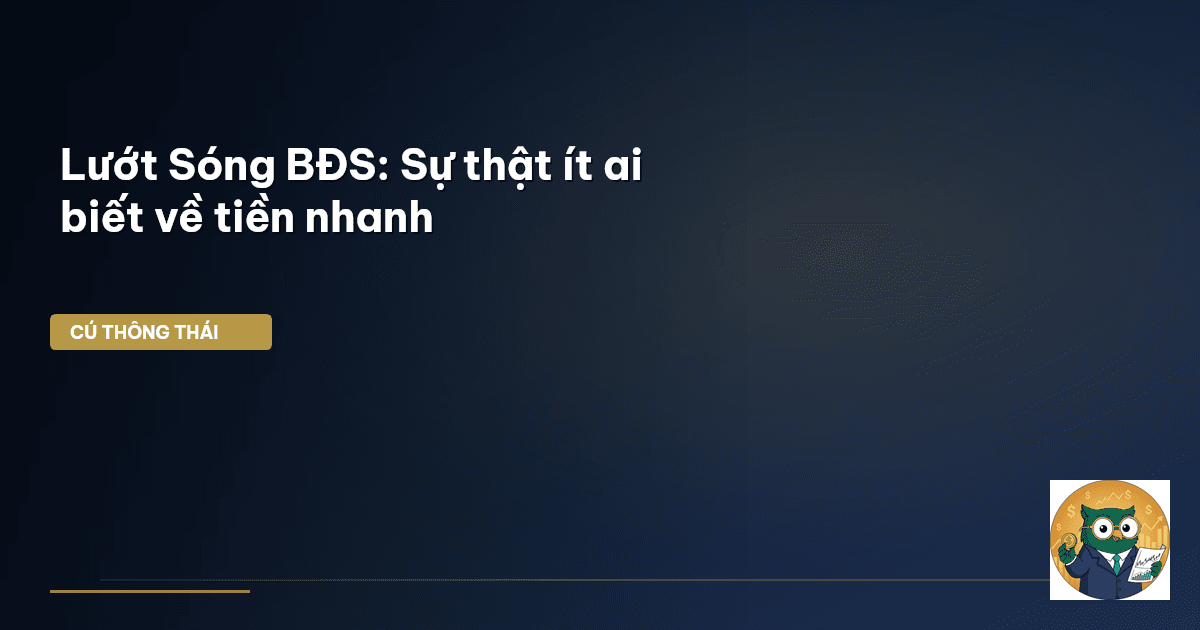 Lướt Sóng BĐS: Sự thật ít ai biết về ‘tiền nhanh’