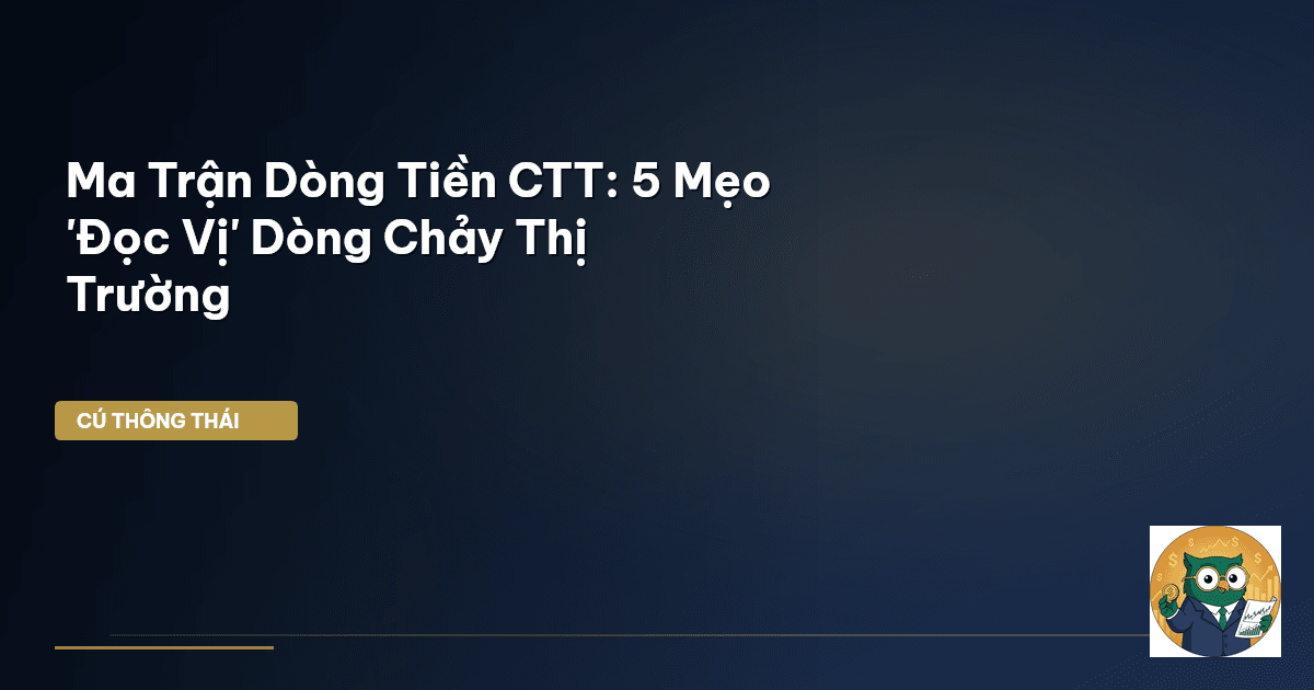 Ma Trận Dòng Tiền CTT: 5 Mẹo 'Đọc Vị' Dòng Chảy Thị Trường