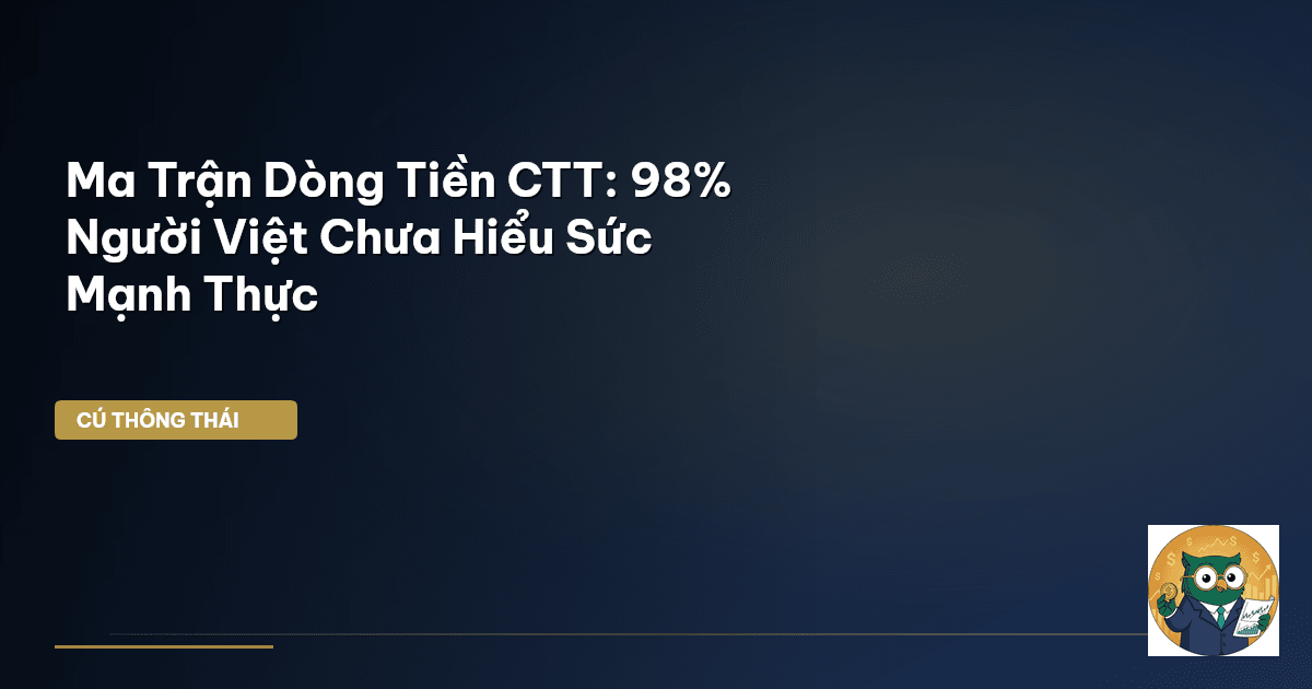 Ma Trận Dòng Tiền CTT: 98% Người Việt Chưa Hiểu Sức Mạnh Thực