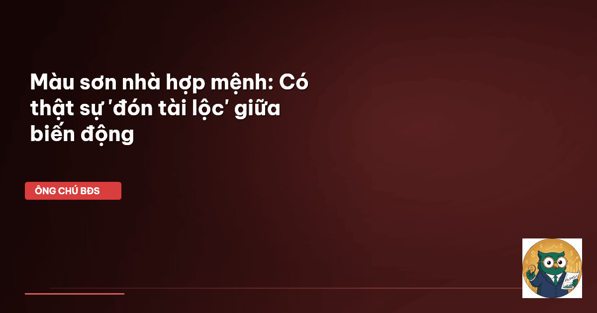 màu sơn nhà hợp mệnh