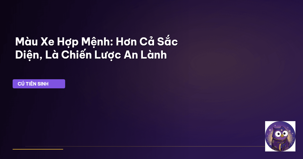 màu xe hợp mệnh