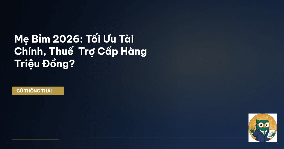 Mẹ Bỉm 2026: Tối Ưu Tài Chính, Thuế & Trợ Cấp Hàng Triệu Đồng?