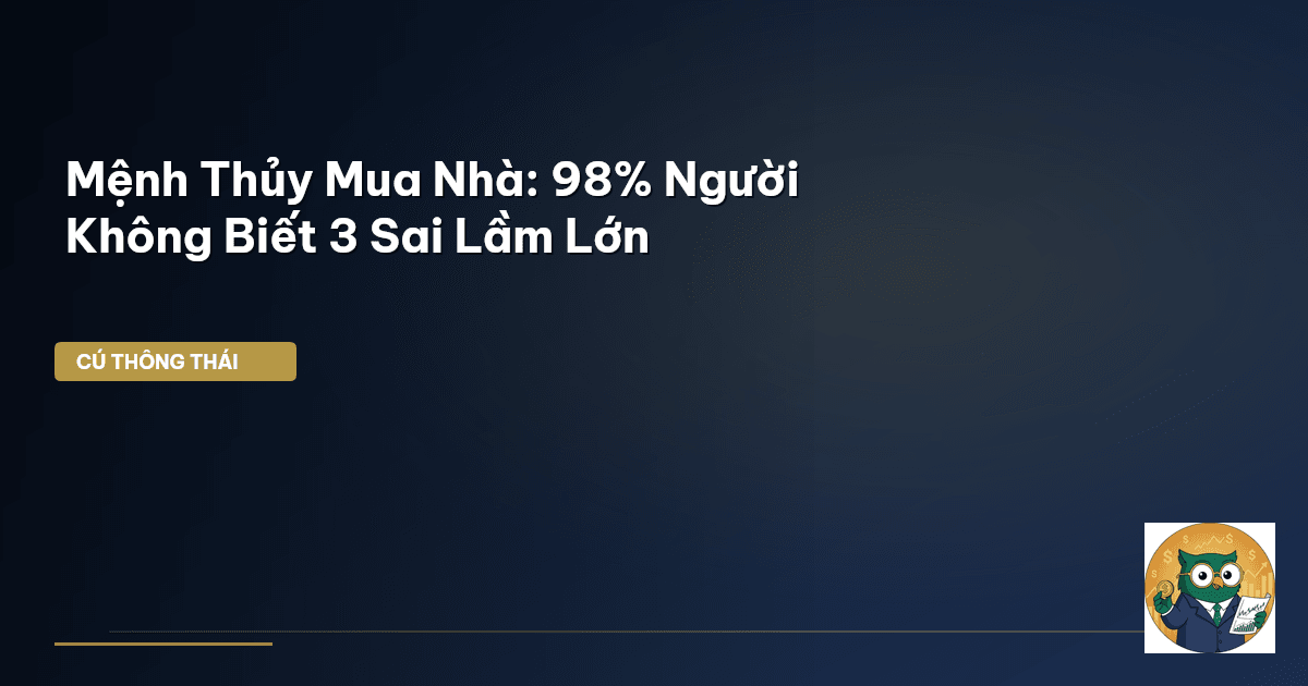 Mệnh Thủy Mua Nhà: 98% Người Không Biết 3 Sai Lầm Lớn
