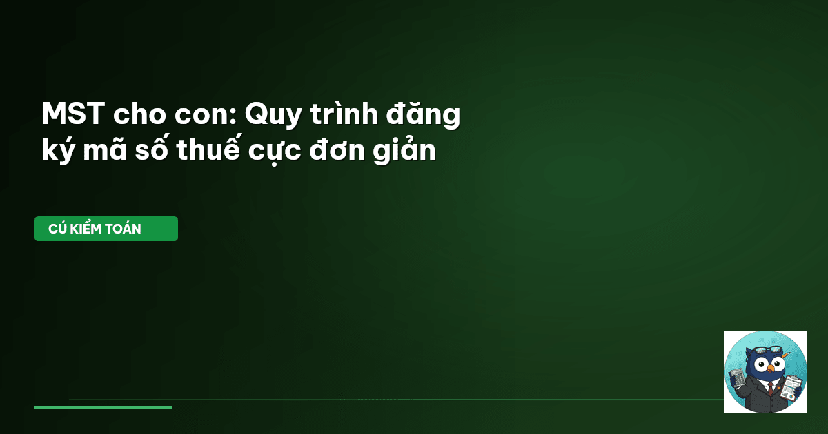 đăng ký MST cho con